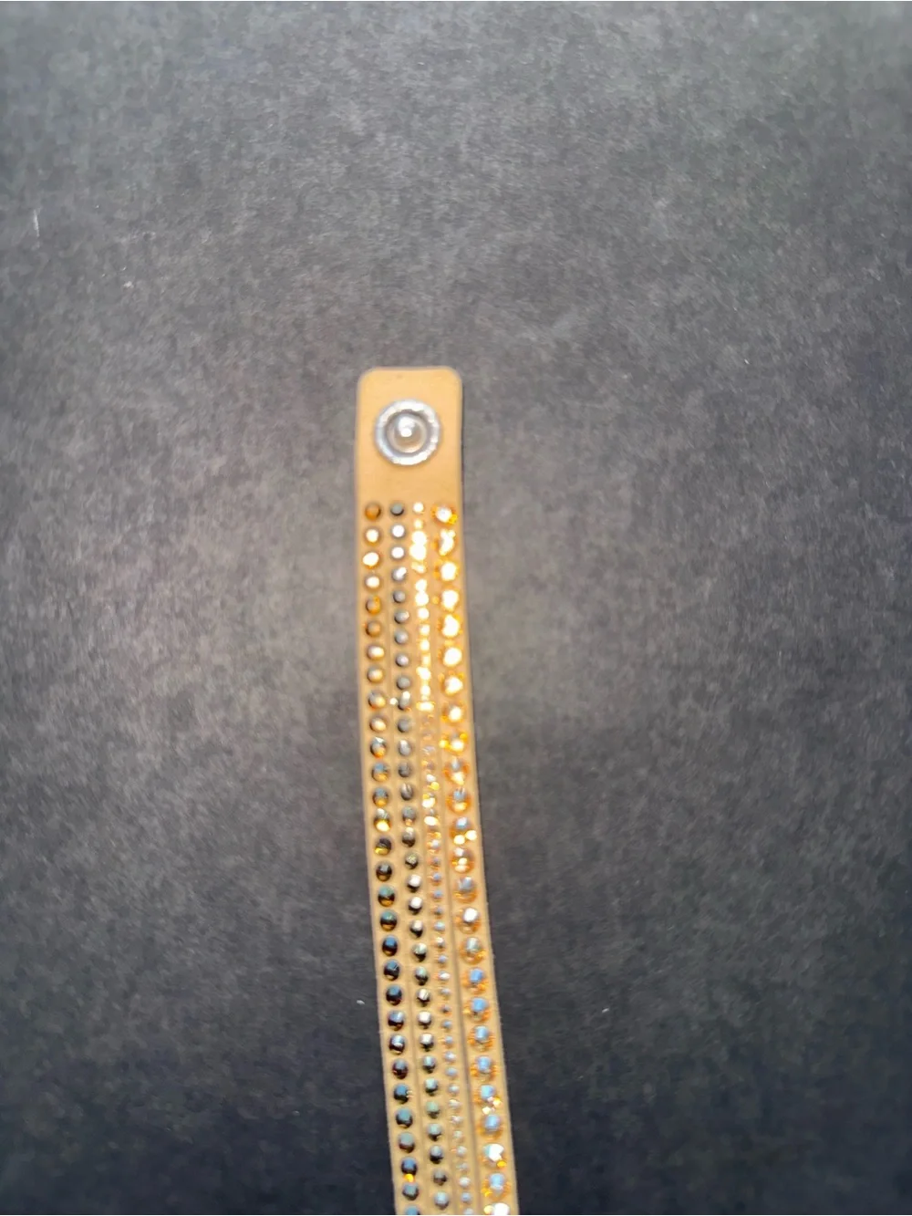 Gold rhinestone choker necklace